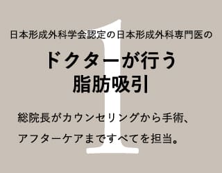 日本形成外科学会認定の日本形成外科専門医のドクターが行う脂肪吸引 総院長がカウンセリングから手術、アフターケアまですべてを担当。