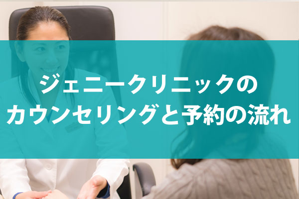ジェニークリニックのカウンセリングと予約の流れ